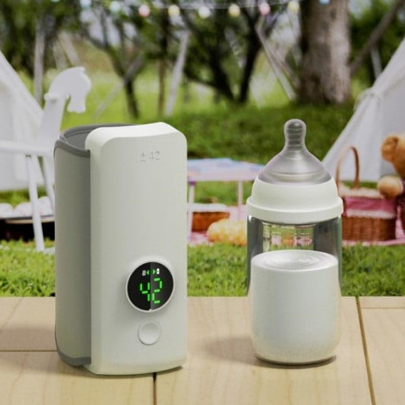 Portable Baby Bottle Warmer – Wireless USB Milk Heater with Insulated Sleeve