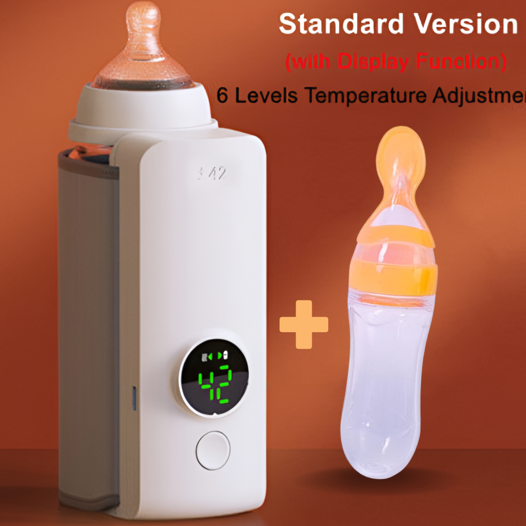 Portable Baby Bottle Warmer – Wireless USB Milk Heater with Insulated Sleeve