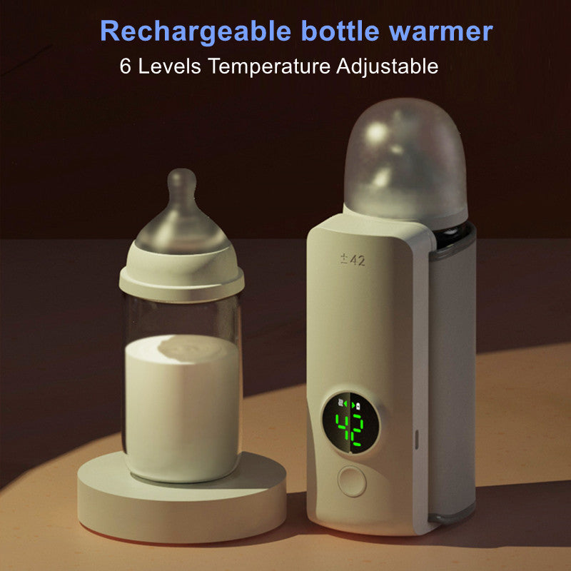 Portable Baby Bottle Warmer – Wireless USB Milk Heater with Insulated Sleeve