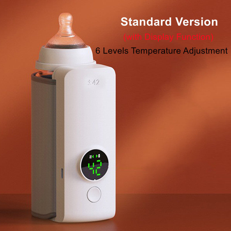 Portable Baby Bottle Warmer – Wireless USB Milk Heater with Insulated Sleeve