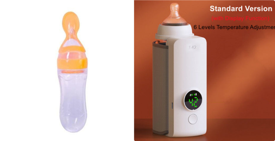 Portable Baby Bottle Warmer – Wireless USB Milk Heater with Insulated Sleeve