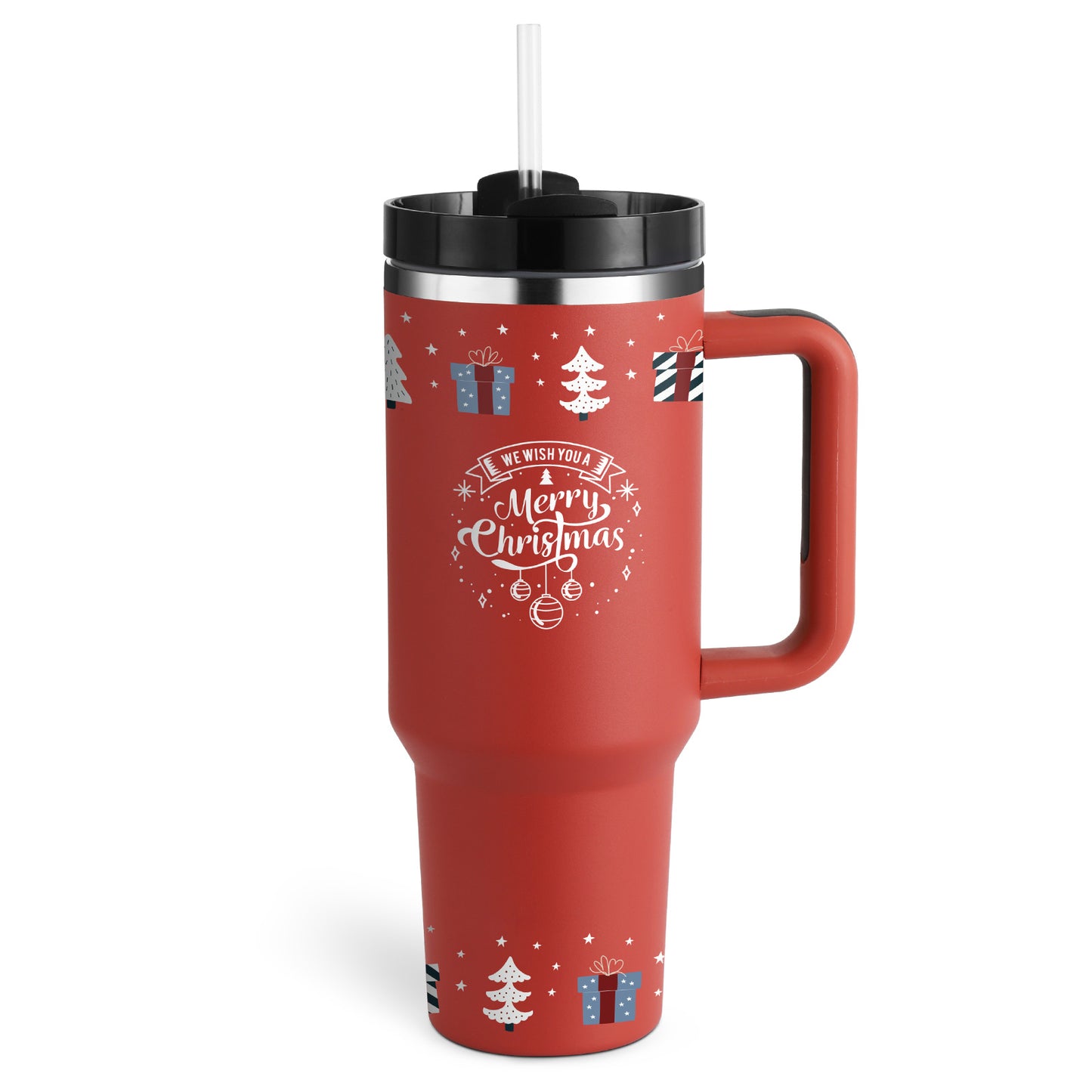 Tumbler with Handle and Straw – 40 oz Stainless Steel Insulated Travel Mug