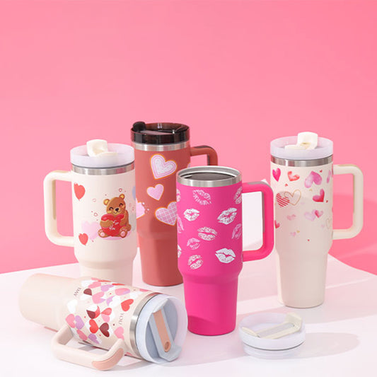 Tumbler with Handle and Straw – 40 oz Stainless Steel Insulated Travel Mug
